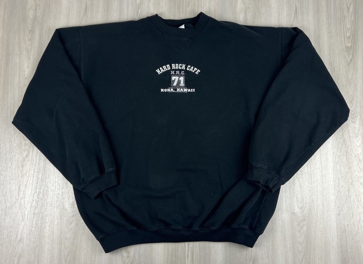 Vintage 90s Hard Rock Cafe Kona Hawaii Embroidered Crewneck 