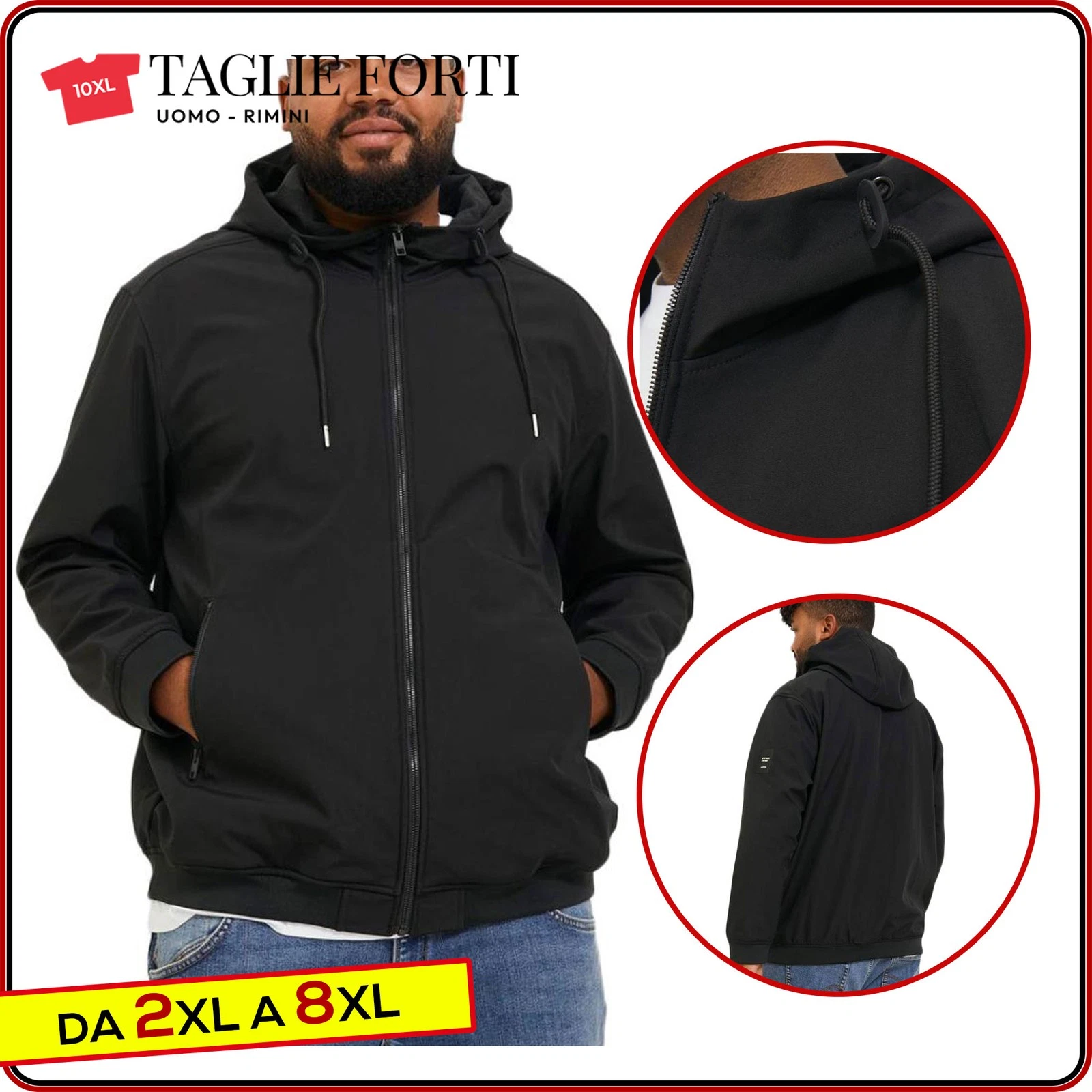 men's jacket PLUS SIZES bomber fleece jacket from 2 xl to 8 xl Jack Jones