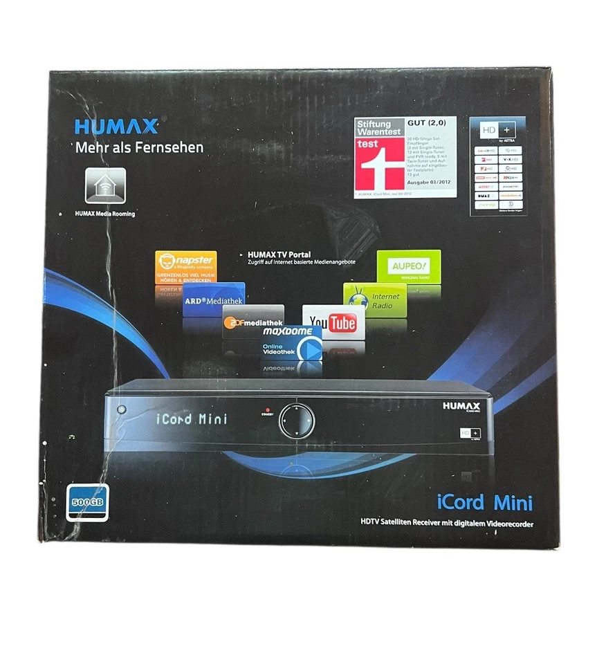 Humax iCord Mini HD Twin Sat Receiver 500GB Full HD- Neu - Bild 3 von 4