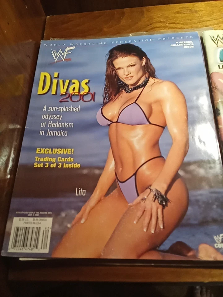 Lote de pósteres Wwe Magazine Divas 2001 Extreme Hardy Boys Lita 2001 Bret Hart 2006 Foto 2 de 4