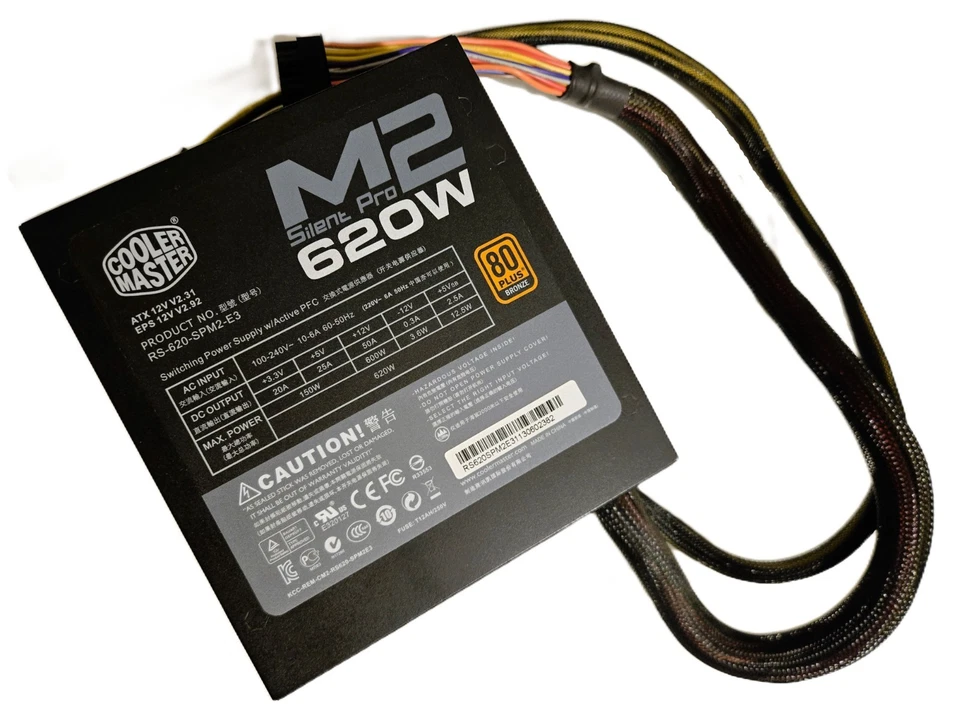 Cooler Master RS-620-SPM2-E3 M2 Silent Pro 620W Power Supply Unit - Image 2 of 4