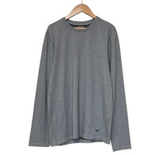 EMPORIO ARMANI Stretch Long Sleeve T-Shirt, Size M, Gray mens USED