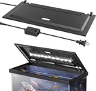 LED Aquarium Hood, Fish Tank Cover with Adjustable Brightness White Tube Light,