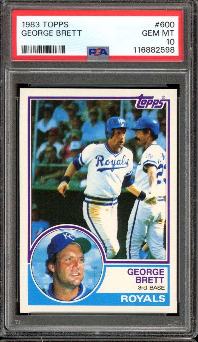 1983 Topps #600 George Brett Royals HOF PSA 10 GEM MT MINT