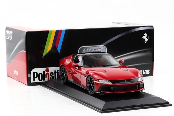 1:18 Polistil Ferrari 12Cilindri Coupe 2024 Rosso Corsa Red Full Opening-image