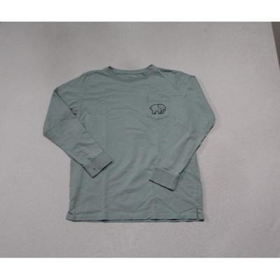 Ivory Ella Men Teal Shirt Long Sleeve Crew Neck Size Small