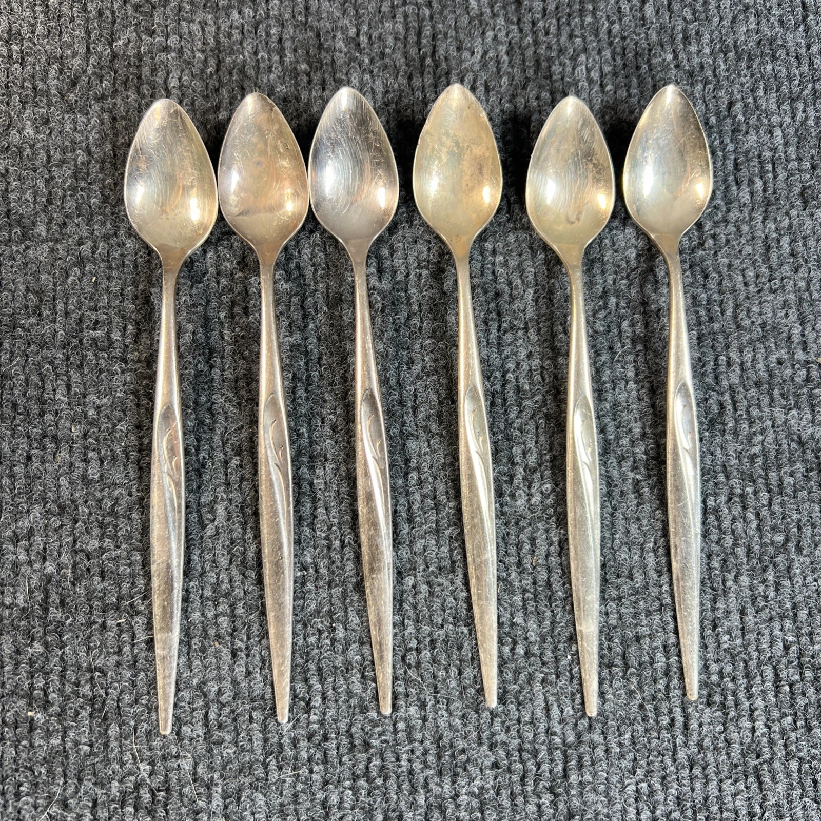Oneida Community stainless flatware Of 6 ice Tea Spoons