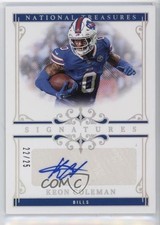 2025 Panini National Treasures Signatures Holo Silver 22/25 Keon Coleman Auto