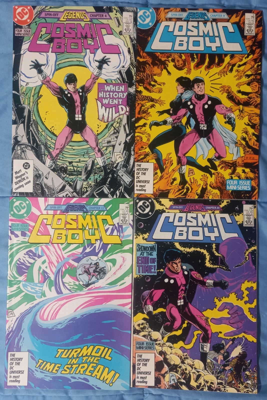 Cosmic Boy (1986) #1,2,3,4 NM Complete Series Set Lot Run DC Legends Crossover
