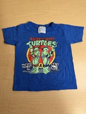 VTG 1991 TMNT Ninja Turtles Toddler T Shirt 3T  Heroes In A Half Shell  Blue