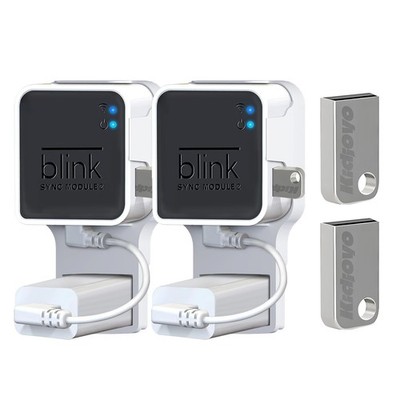 256GB USB Flash Drive & Wall Mount for Blink Sync Module 2 with Short Cable R