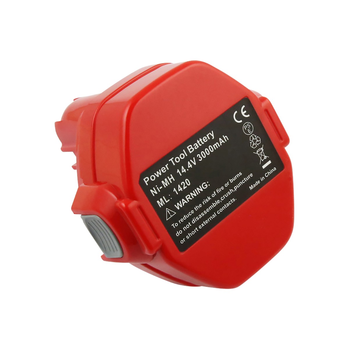 Batterie NiMH 14.4V 3000mAh 43.2Wh rechange outillage Makita 1420 rouge