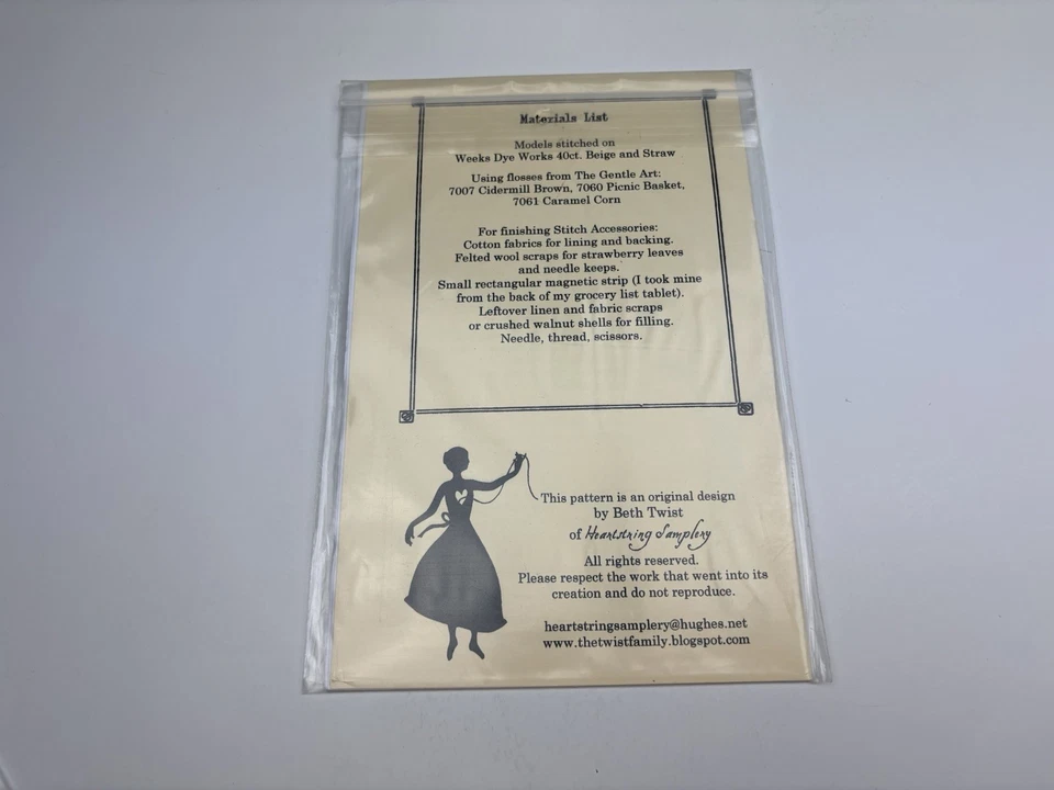 Accesorios de puntada remanente de samplery Heartstring patrón de punto de cruz contado 5R Foto 3 de 3