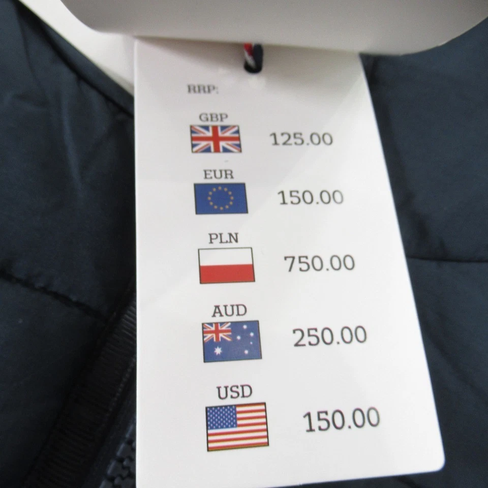 Abrigo acolchado U.S Polo Assn pequeño aislado azul marino ropa exterior aislada muy apreciado Foto 4 de 4