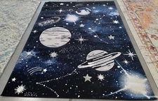 DBLUE / LIGHT BLUE 5'-3" x 7'-6" Flaw in Rug, Reduced Price 1172777063 CRK122M-5