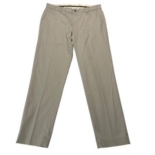 Brooks Brothers Advantage Chino Dress Pants Womens 36x32 Beige Stretch Casual