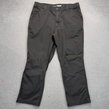 Carhartt Rugged Flex Canvas Work Pants Mens 38x30 Gray Relaxed Fit Utility