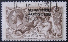 GV 2/6 Morocco Agencies Seahorse, fine cds used. Sg.53.