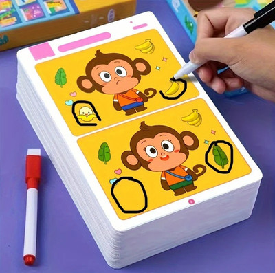 Educational Reusable Error-Finding Game for Kids   Wipe-Clean Learning Sheets
