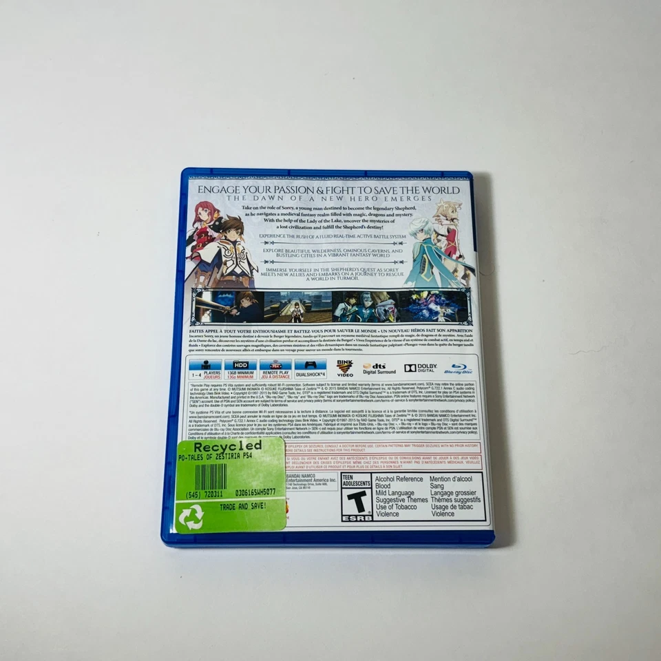 Tales of Zestiria (Sony PlayStation 4 PS4, 2015) (Tested) - Image 3 of 3
