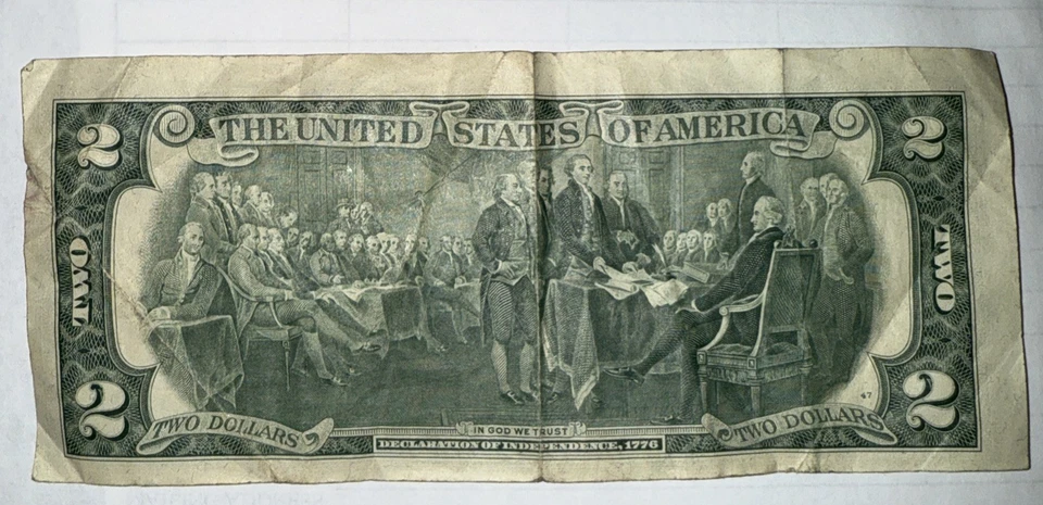 1976 $2 Dollar Bill Misalignment Error. VERY RARE - Image 2 of 2