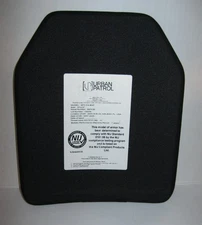 New Urban Patrol 10"x12" Ballistic Plate Level 4 Single Curve Shooters Cut Black