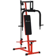 Soozier Chest Fly and Press Machine for Upper Body Training, Red