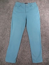 Gloria Vanderbilt Amanda Jeans Womens 12L Teal High Rise Tapered Stretch 30x31