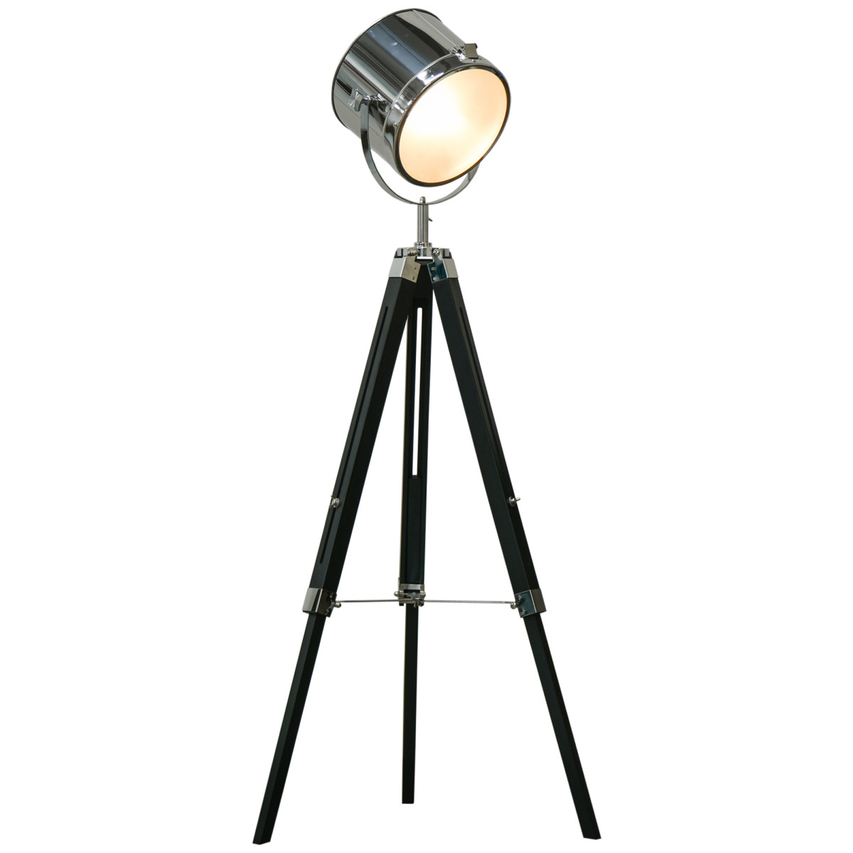 B&Q - Industrial Style Adjustable Tripod Floor LampSearchlight Reading Lamp - Image 2