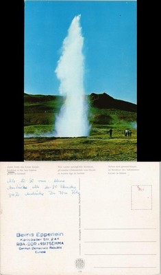 Island allgemein-Island Iceland Great Geysir, Geyser in Iceland 1970