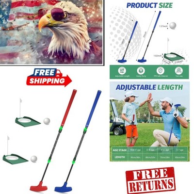 Durable Two-Way Golf Putter Set with Balls & Flag Cups - Must-Have for Golfers