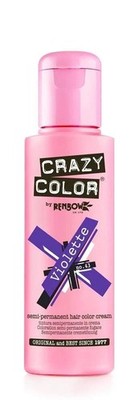 Crazy Color Semi Permanent Hair Colour, Viollete 43, 100 Ml Violet Free Shipping