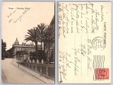 Rome Excelsior Hotel Street View Postcard