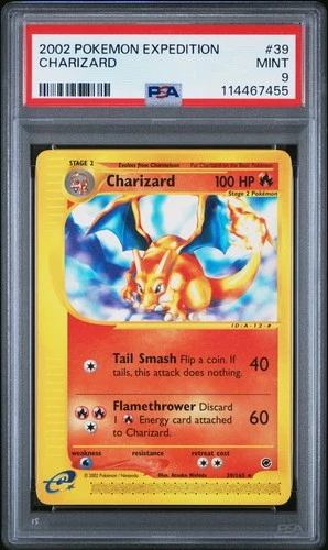 2002 POKEMON EXPEDITION #39 CHARIZARD PSA 9