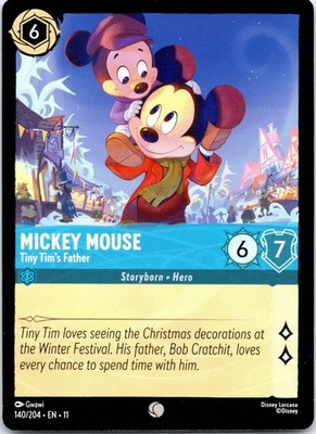 Disney Lorcana Mickey Mouse - Tiny Tim's Father Winterspell Common #140/204 NM
