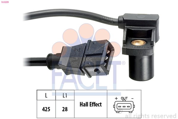 Facet Nockenwellensensor Hallgeber ZüNdimpulsgeber 9.0239 FüR Alfa Lancia 147 GT-image