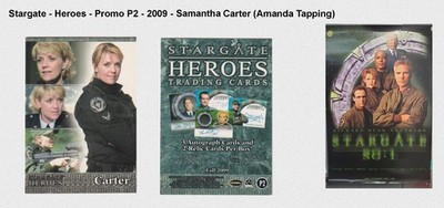 Stargate Heroes Samantha Carter Trading Card Promo P2 Amanda Tapping NM NSU