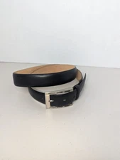 Perry Ellis Belt Black Portfolio Italian Calf Skin Cowhide 1.25"W Men's 36/90