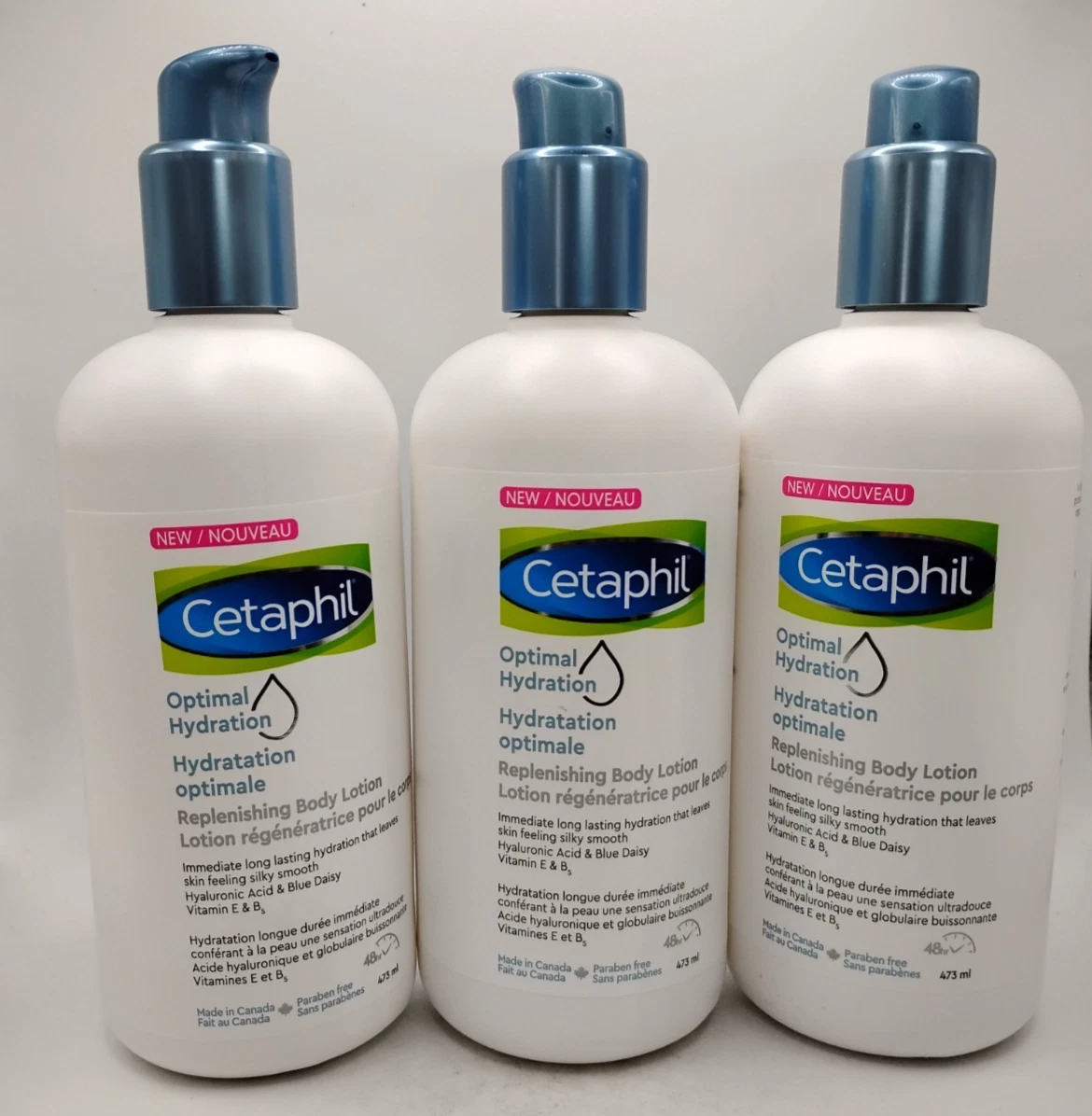 NEW! 3X! Cetaphil Optimal Hydration Replenishing Body Lotion 473ml