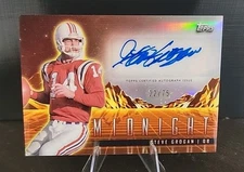 Steve Grogan 2024 Topps Midnight Horizon Signatures Dusk Refractor Auto 22/75 🔥