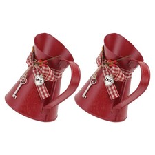  2 Pcs Seau En Fer Pichet Rustique Métal De Fleur Centres Table Mariage