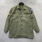 Vintage OG-107 Type 1 Cotton Sateen Green Shirt Size Large Vietnam 60s Military