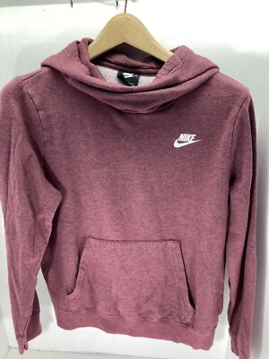 Nike Sweatshirt Hoodie Women Sz Medium Maroon Cowl Neck