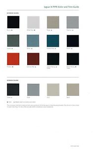 Jaguar Paint Color Chart