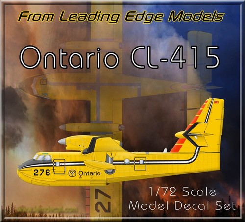 1/72 Canadair CL-415 Turbo Prop version ONTARIO decal set by Leading Edge Models