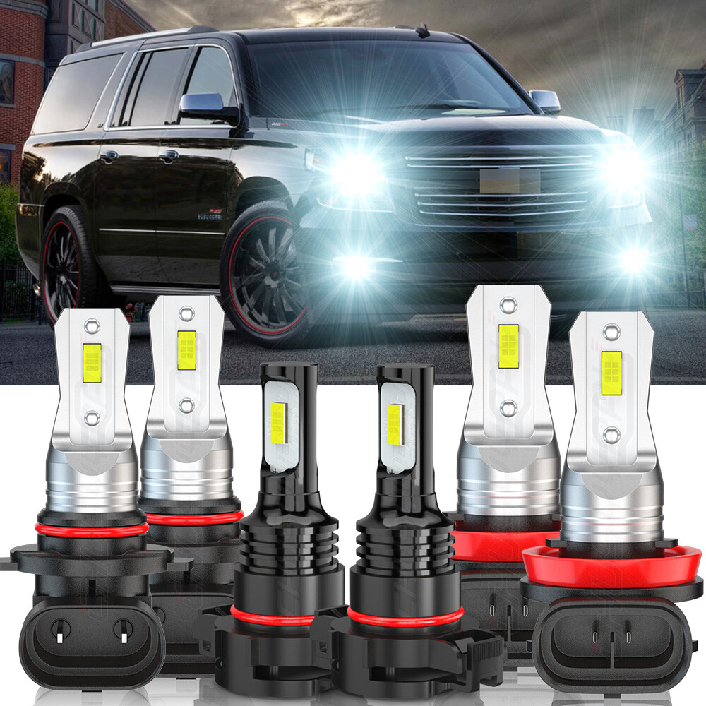 2003 Chevy Suburban Headlight Bulb LED Headlight \u0026 Fog Light Bulb Kit For  2007-2014 Chevy Suburban/Tahoe - 6000K White (8 Bulbs) 2003 Chevy TAHOE Led  Headlights, image size:1000x1000