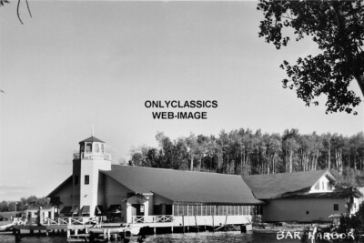 1955 BAR HARBOR CAFE GULL LAKE BRAINERD MINNESOTA 8x12 PHOTO GAS PUMP BOAT DOCK