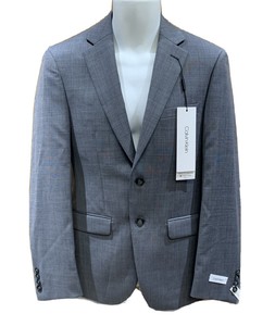 Calvin Klein sólido traje chaqueta MLBI 17HXX021 Slim Fit Medio Gris Tamaño  36S corto | eBay