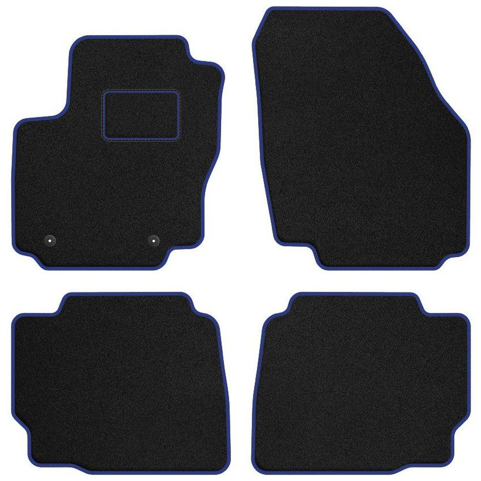 Tapis de sol sur mesure Ford Mondeo IV contre usure moquette velours bleu STREAK