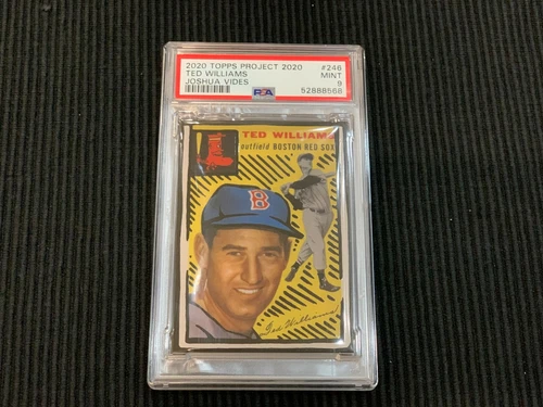 2020 TOPPS PROJECT #246 TED WILLIAMS / JOSHUA VIDES *PSA 9 MINT*  RED SOX